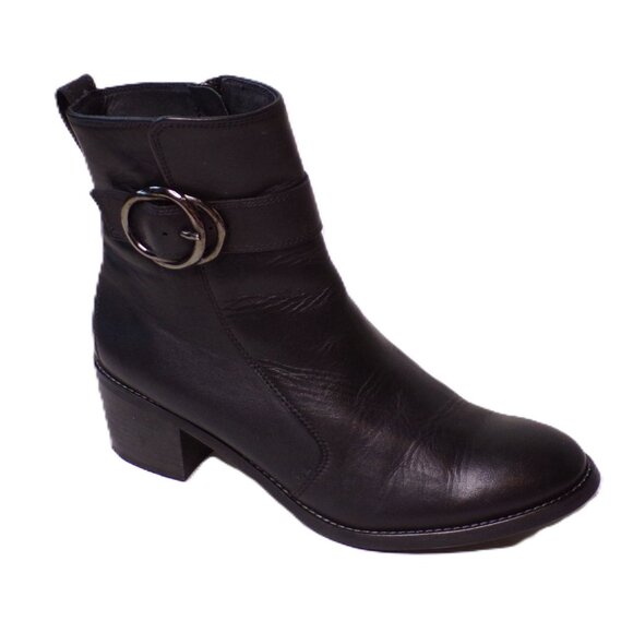 🆕PAUL GREEN Vanessa Block Heel Ankle Bootie Boot 8 Black - Picture 13 of 16